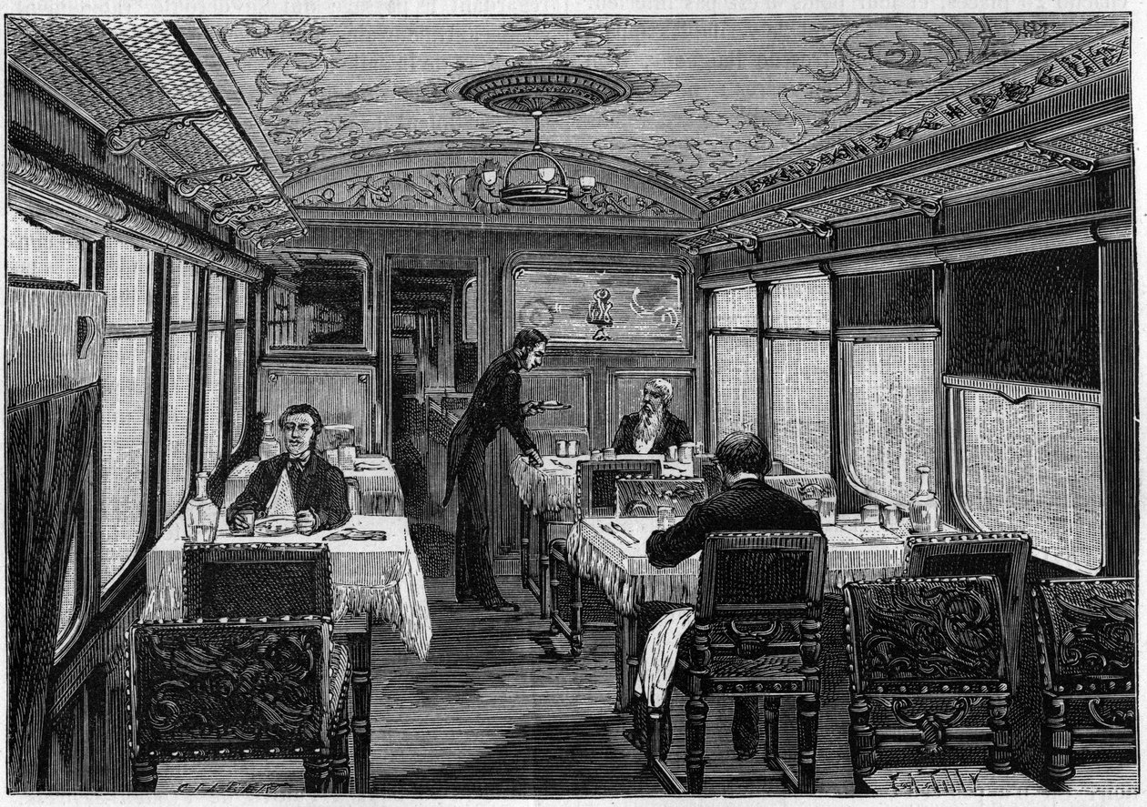 Vista interna della sala da pranzo dell