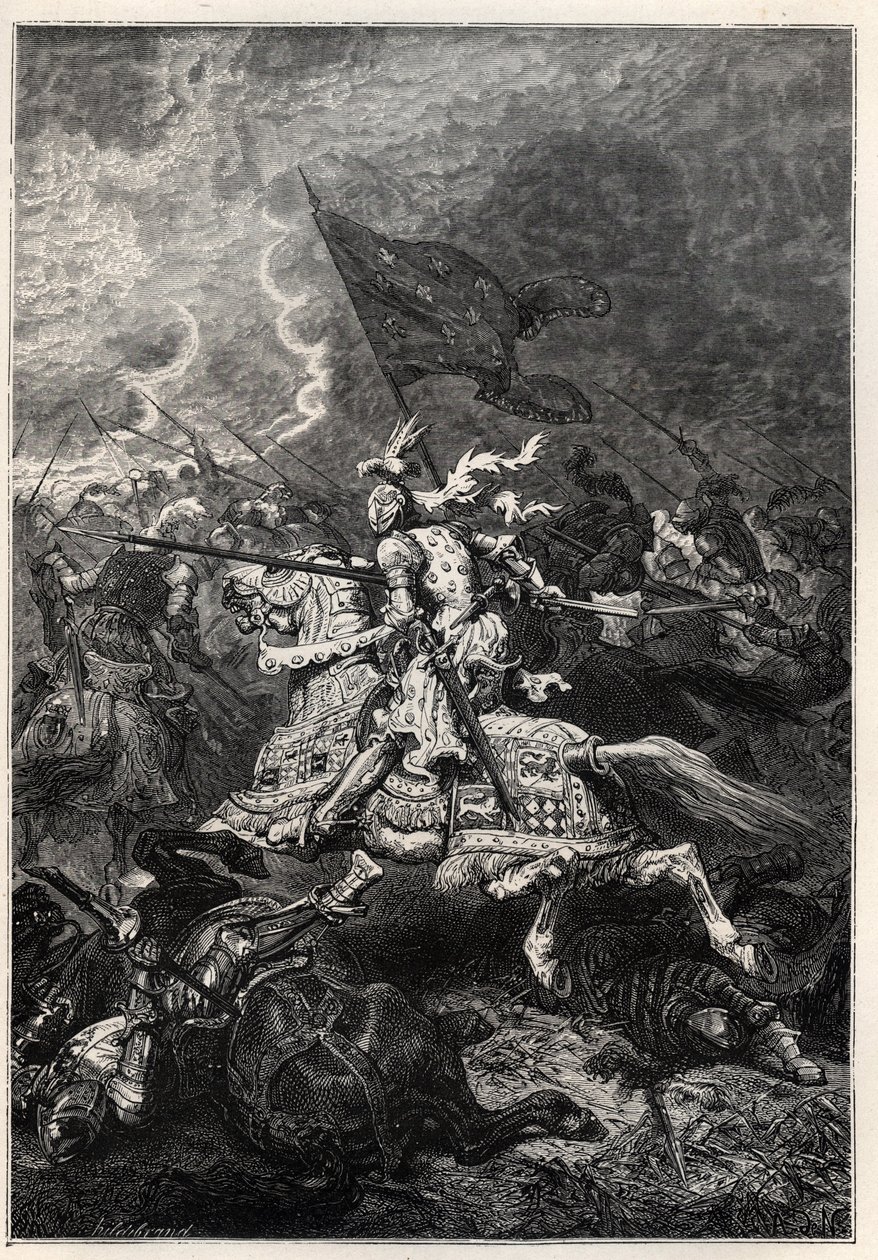 Guerre italiane - Battaglia di Fornovo - Lega di Venezia sconfitta dal re francese Carlo VIII - Prima guerra italiana - Battaglia di Fornovo (Italia) sotto Carlo VIII il 6 luglio da French School