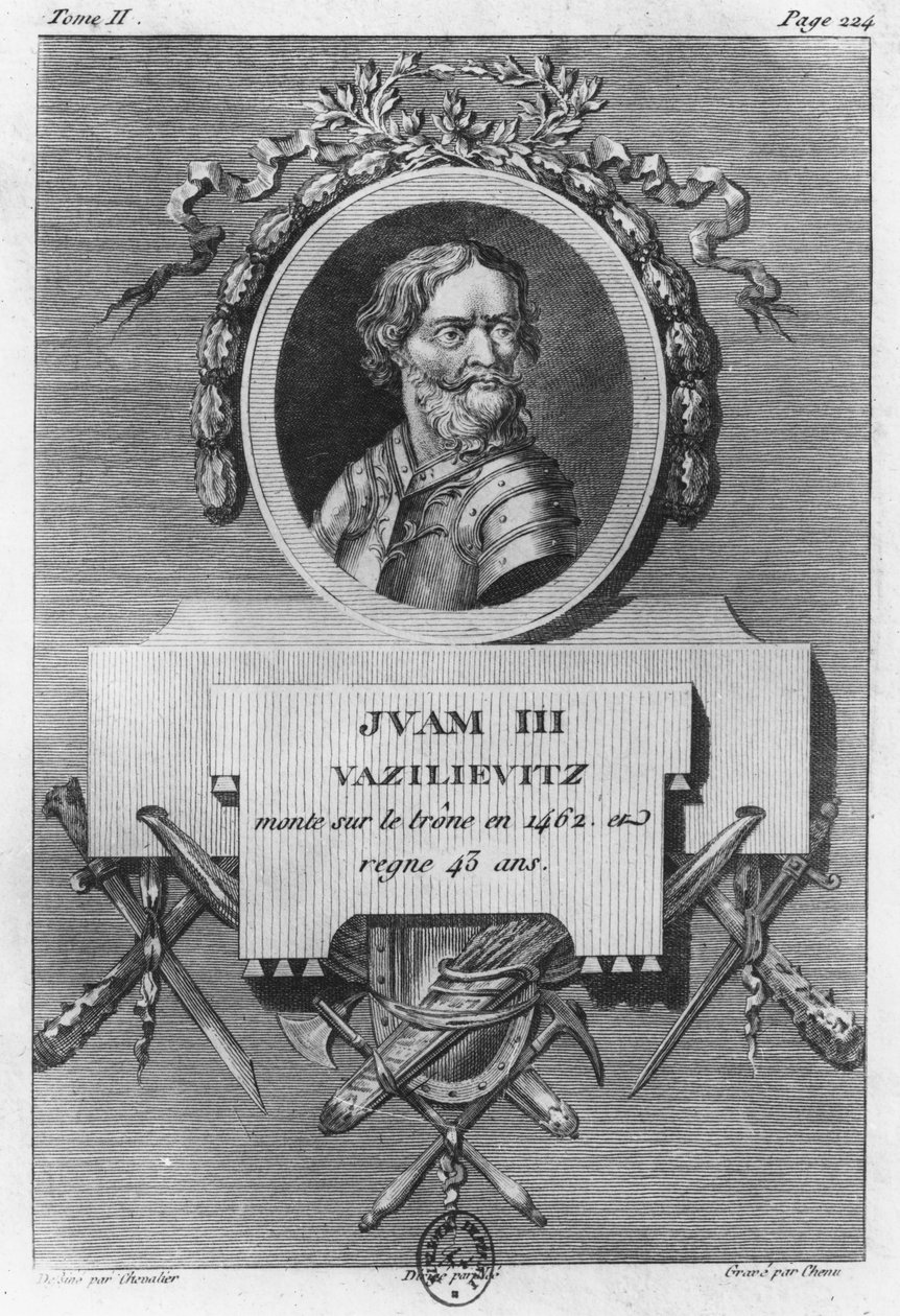 Ivan III il Grande (incisione) da French School