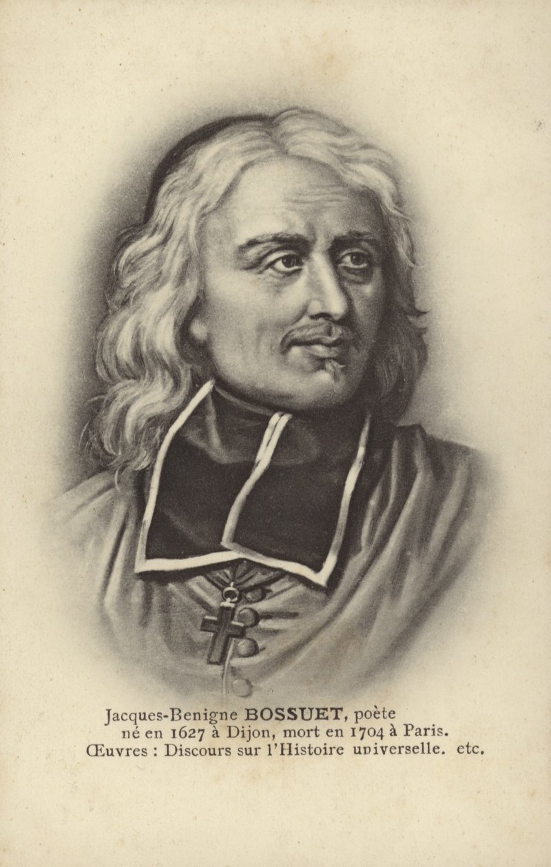 Jacques-Benigne Bossuet (1627-1704), vescovo cattolico, teologo e scrittore francese (litografia) da French School