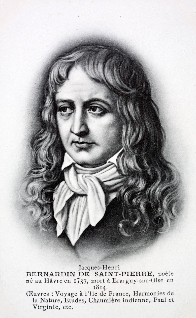 Jacques-Henri Bernardin de Saint-Pierre, autore francese (litografia) da French School