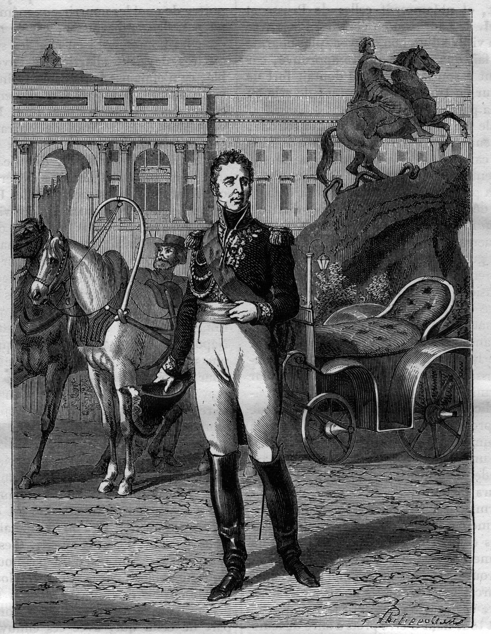 Ritratto di Jacques Alexandre Bernard Law, Marchese di Lauriston, maresciallo di Francia (1768-1828) - in “Histoire de l