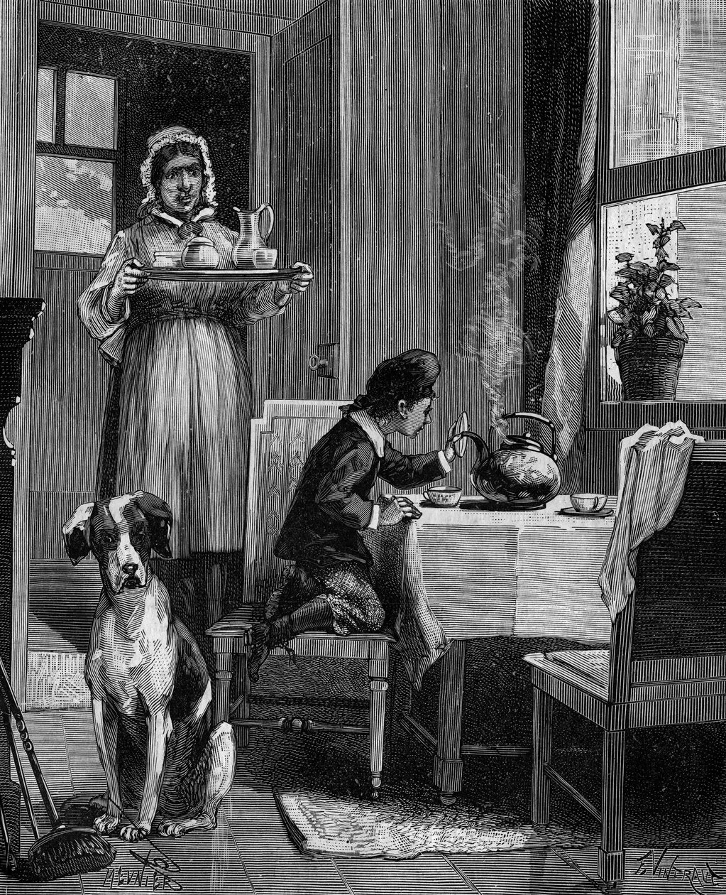 James Watt, bambino, scopre le leggi del vapore da French School