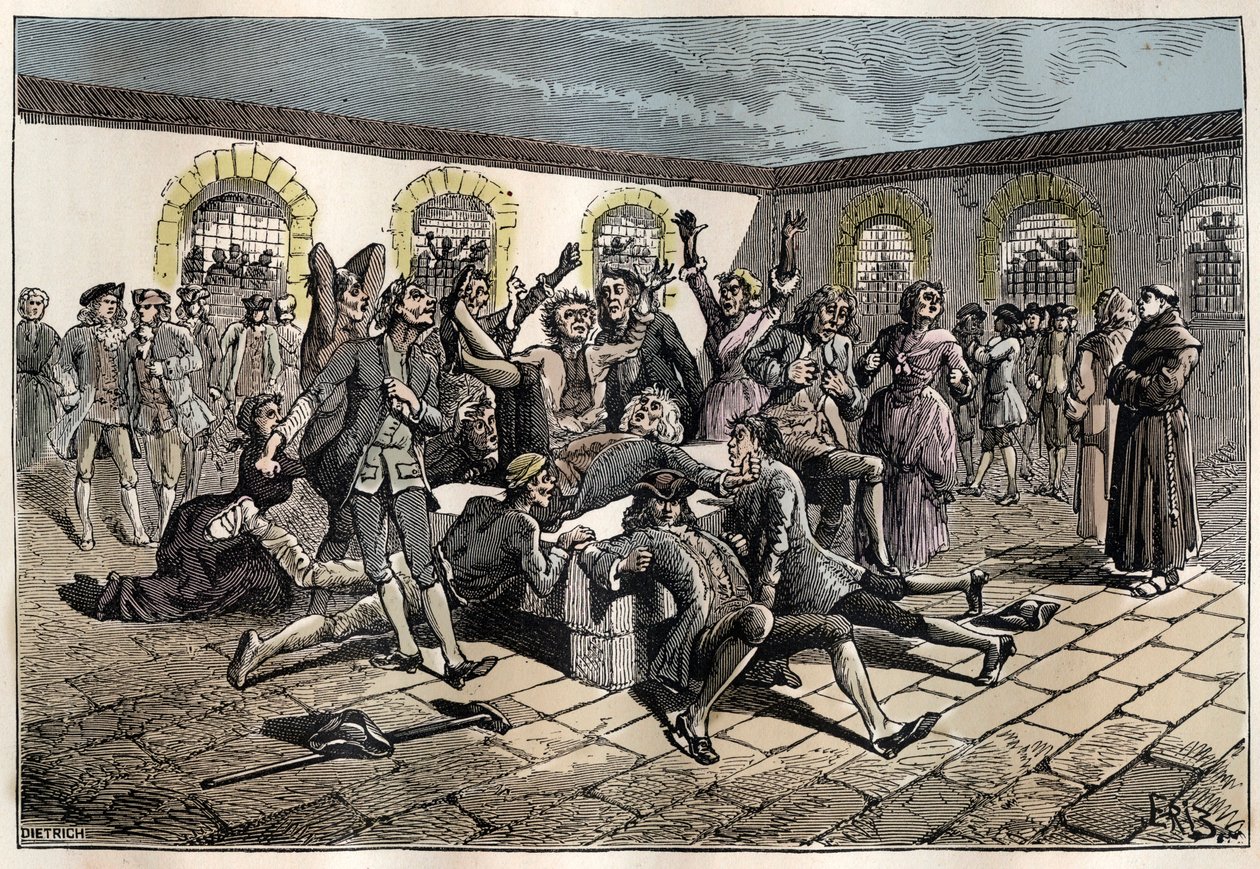 Convulsionario giansenista (o San Medardo) (Opere di convulsioni) nel XVIII secolo: 