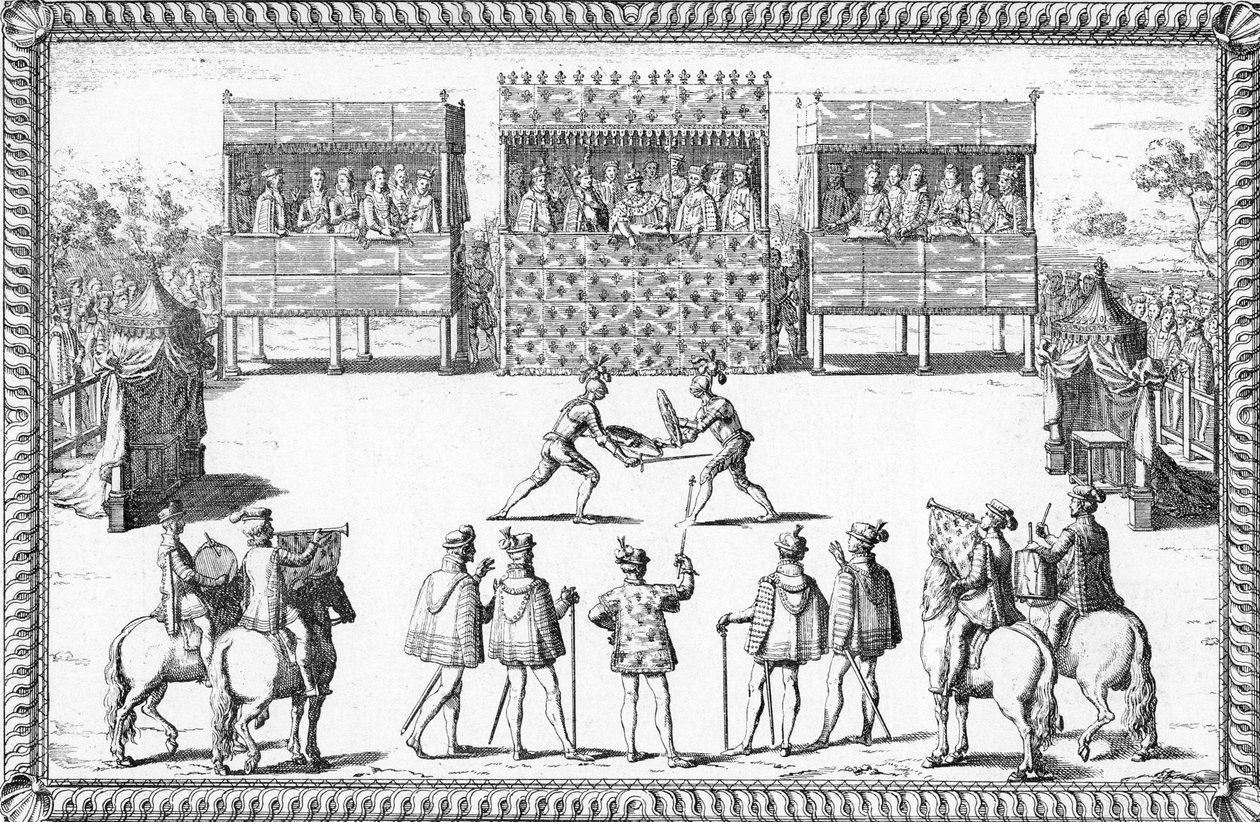 Il colpo di Jarnac: Duello di Guy Chabot de Jarnac e Francois de Vivonne de la Chataignerie da French School