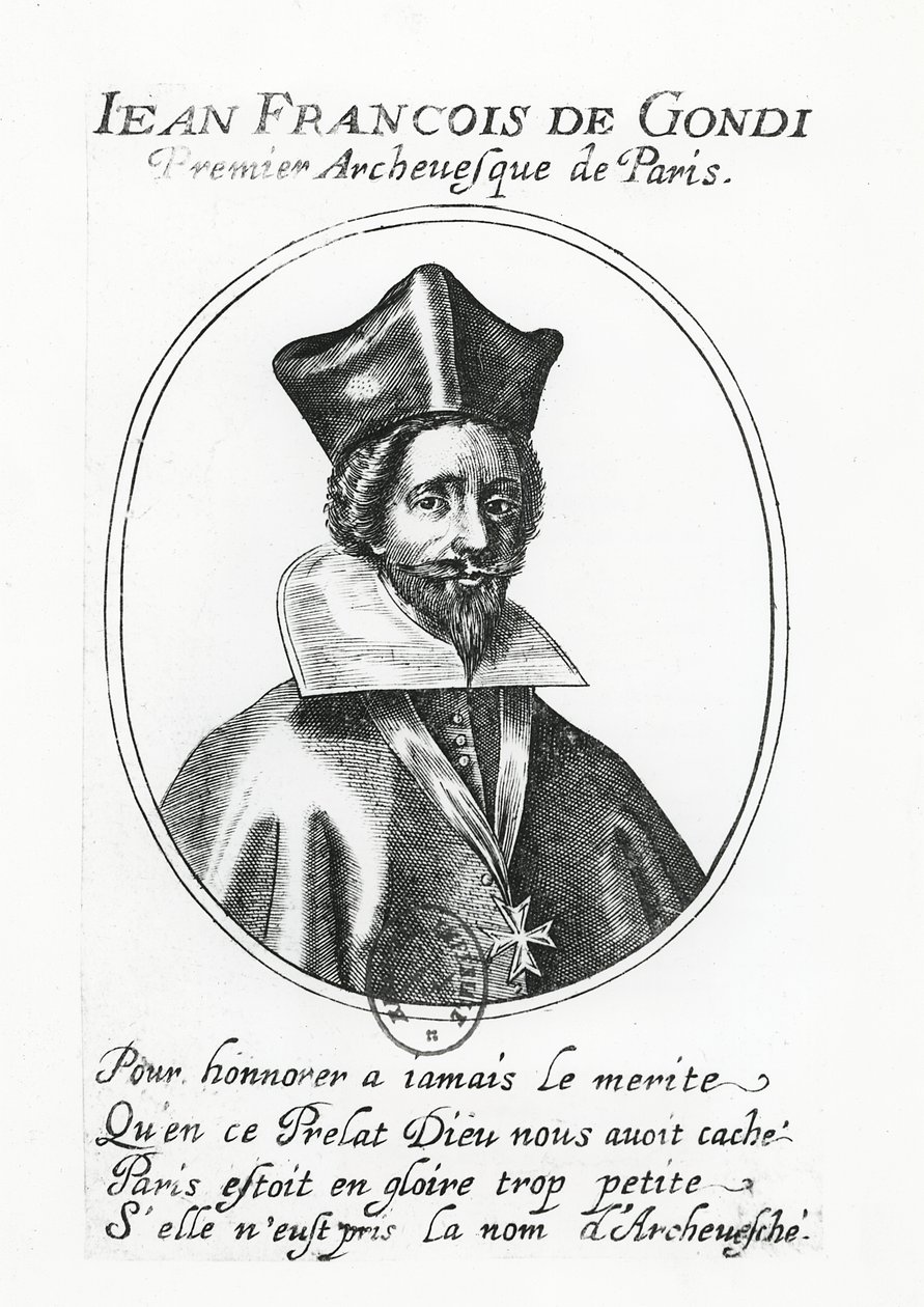 Jean-François de Gondi (incisione) da French School