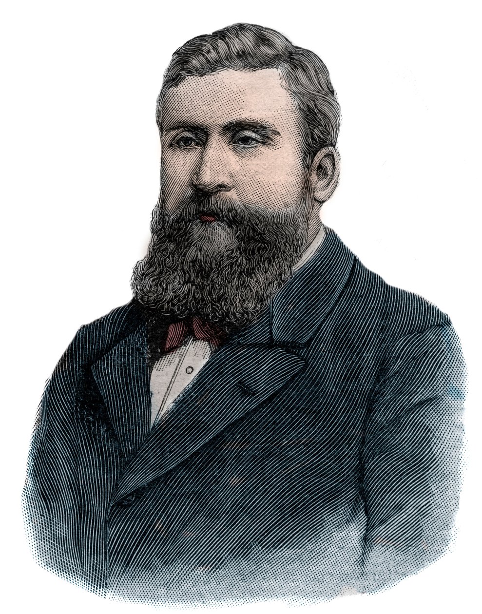 Jean Jaures nel 1898 - Incisione da French School