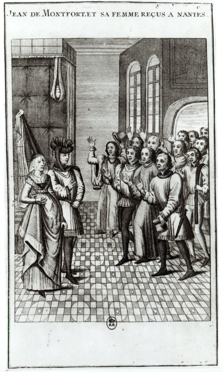 Jean de Bretagne (1293-1345) Conte di Montfort, e sua moglie accolti a Nantes da French School