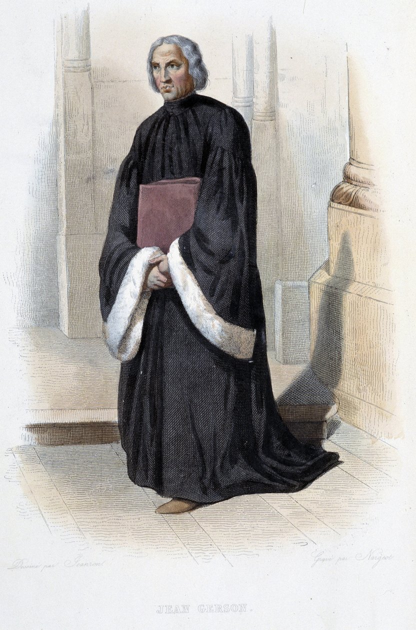 Jean de Gerson, predicatore e teologo francese (1363-1429) - in "Le Plutarque francais", di Mennechet, Parigi da French School