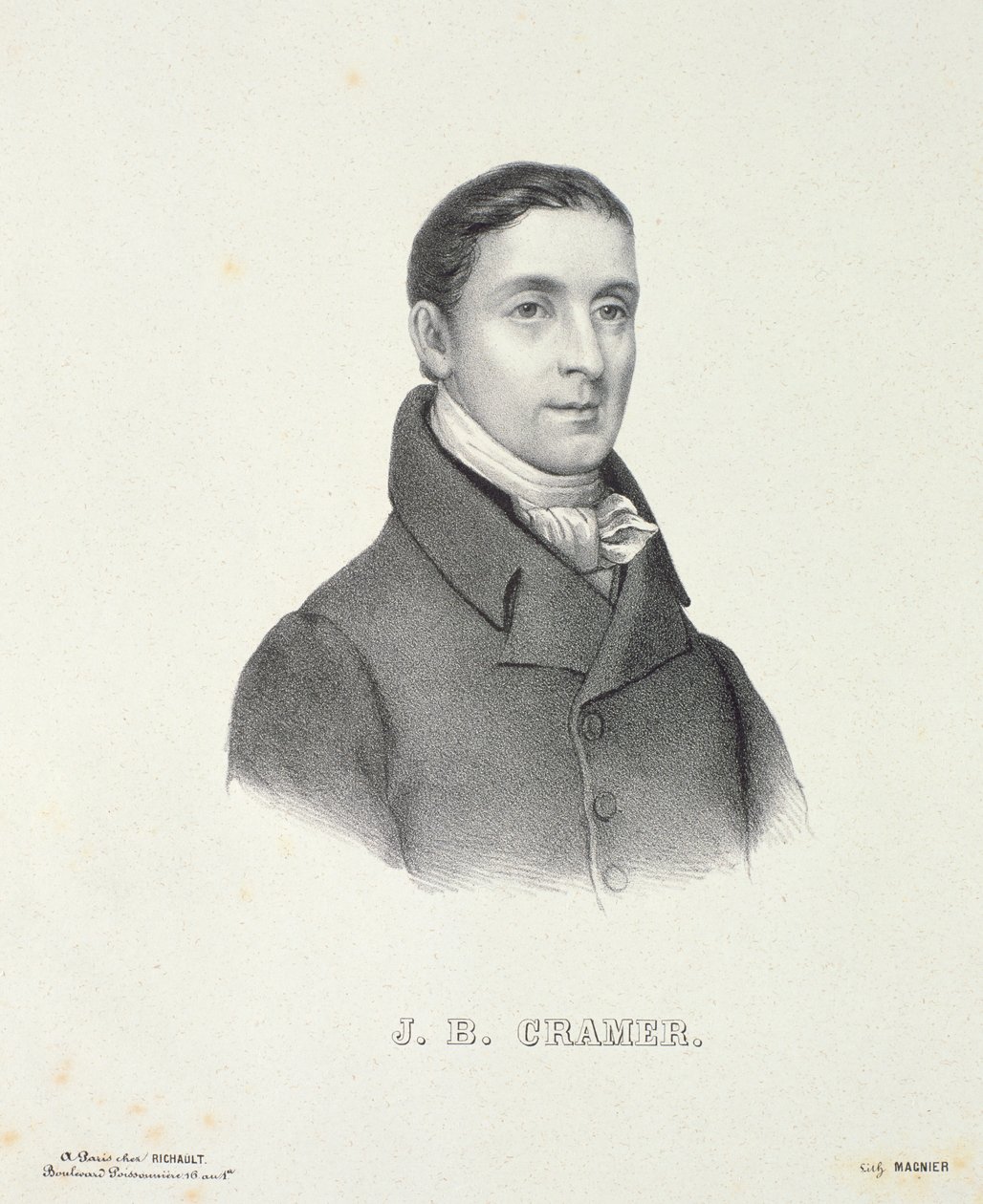 Johann Baptist Cramer (1771-1858) inciso da Magnier da French School