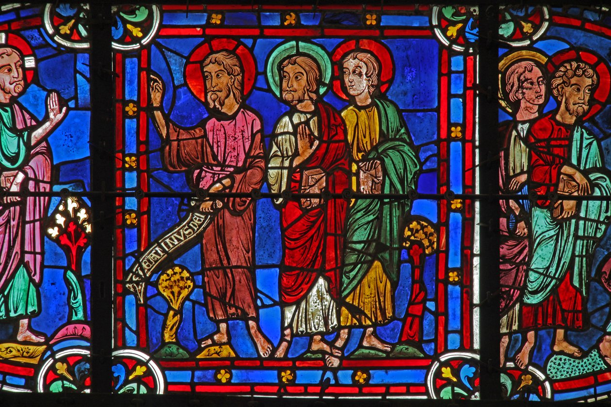 Giovanni Battista con Cristo da French School