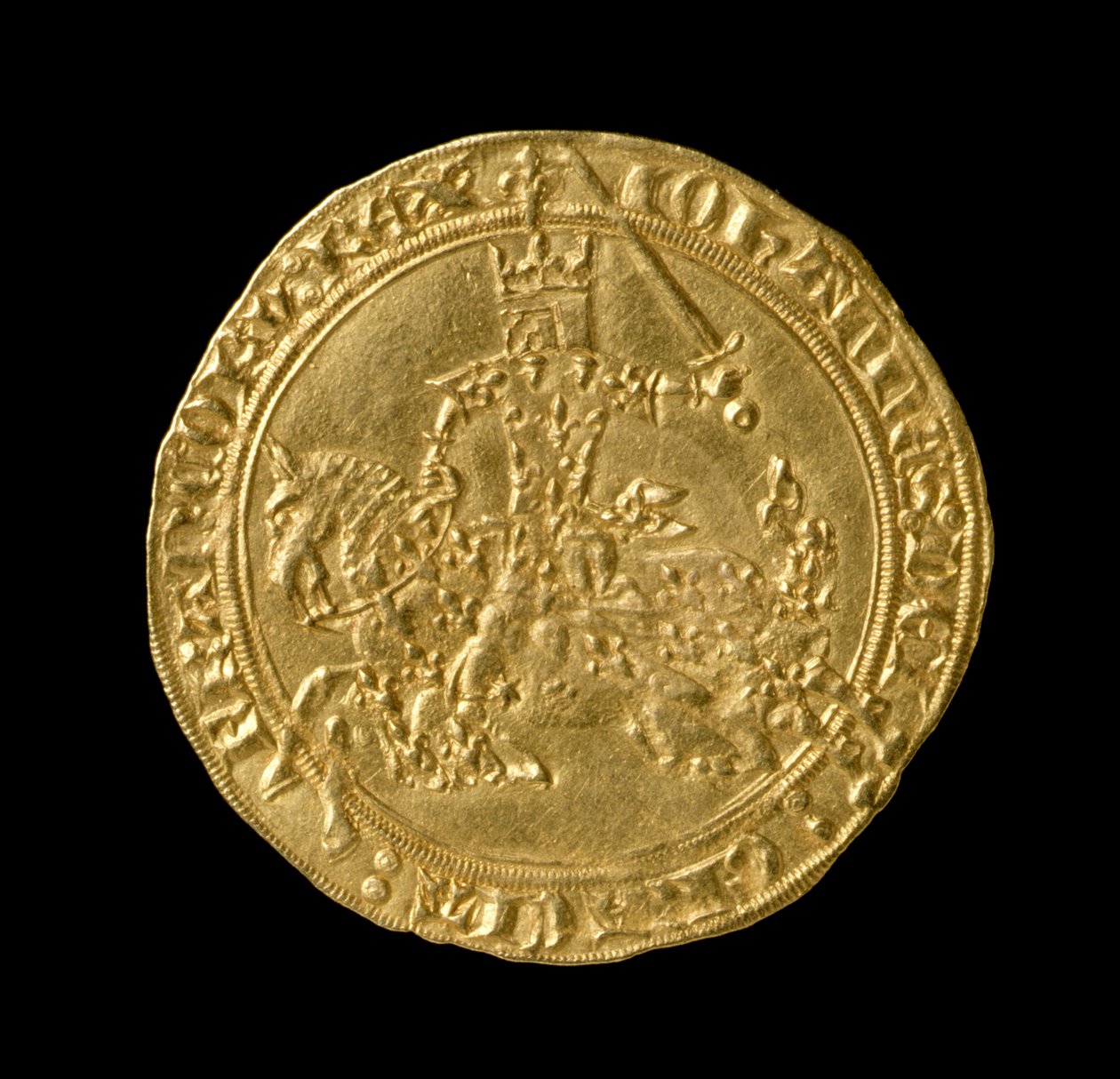 Giovanni II Il Buono (1319-64) Re di Francia, Franco a Cavallo, 1350-64 (dritto) da French School