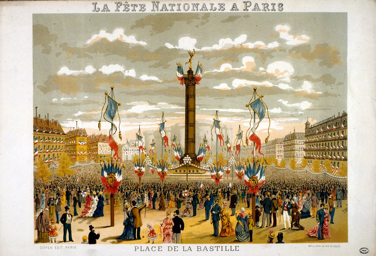 Jules Grevy (1807-1891), presidente della Francia, assiste alle celebrazioni del 14 luglio 1880 per la Festa della Bastiglia a Parigi. da French School