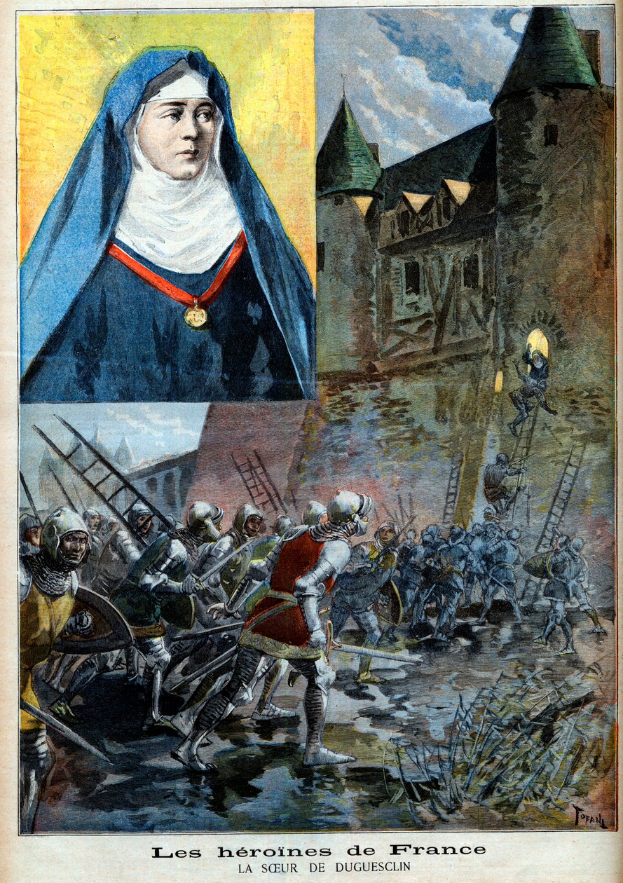 Julienne Duguesclin (1377-1404) monaca benedettina, illustrazione 