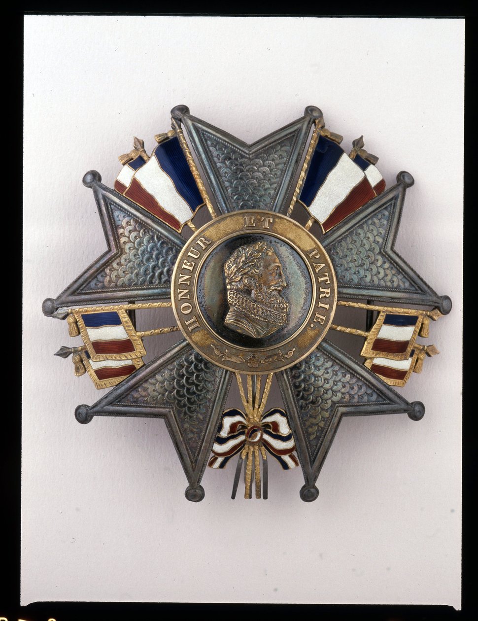 Monarchia di Luglio - Placca della Gran Croce, Luigi Filippo I: "Onore e Patria" - (effigie di Enrico IV) coll. Soldati di Antan da French School