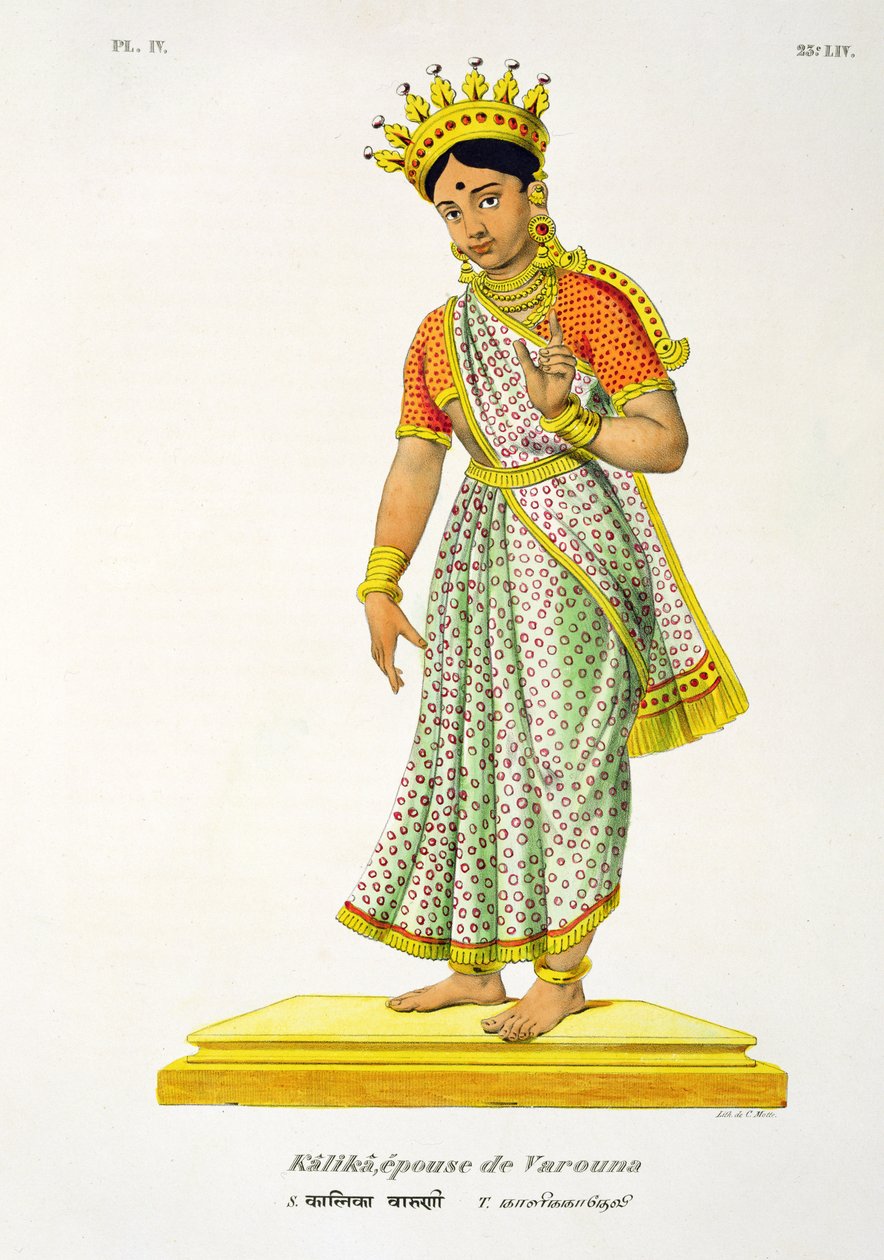 Kalika moglie di Varuna, inciso da C. de Motte (1785-1836) da French School