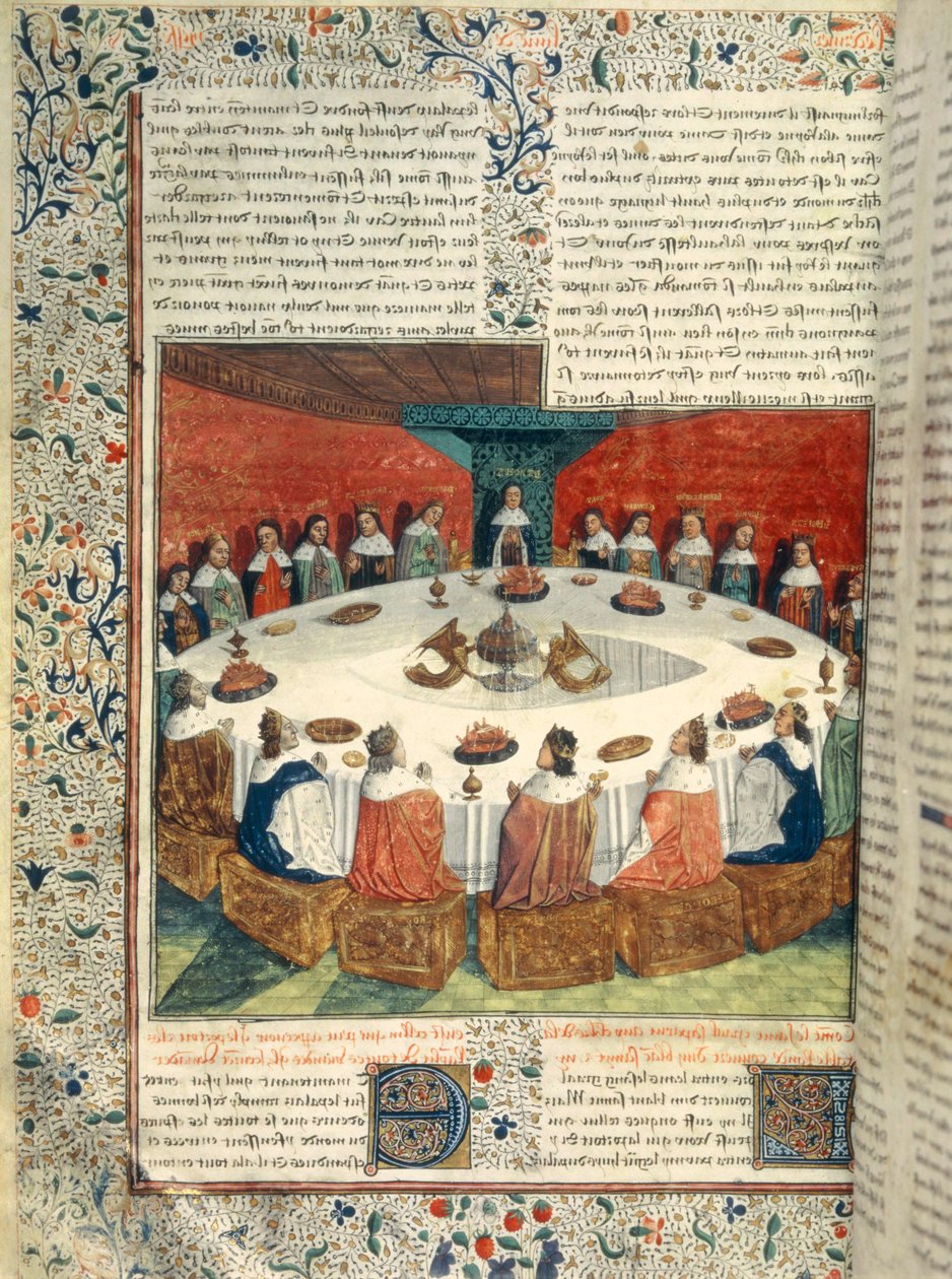 La Tavola Rotonda di Re Artù e il Santo Graal da French School