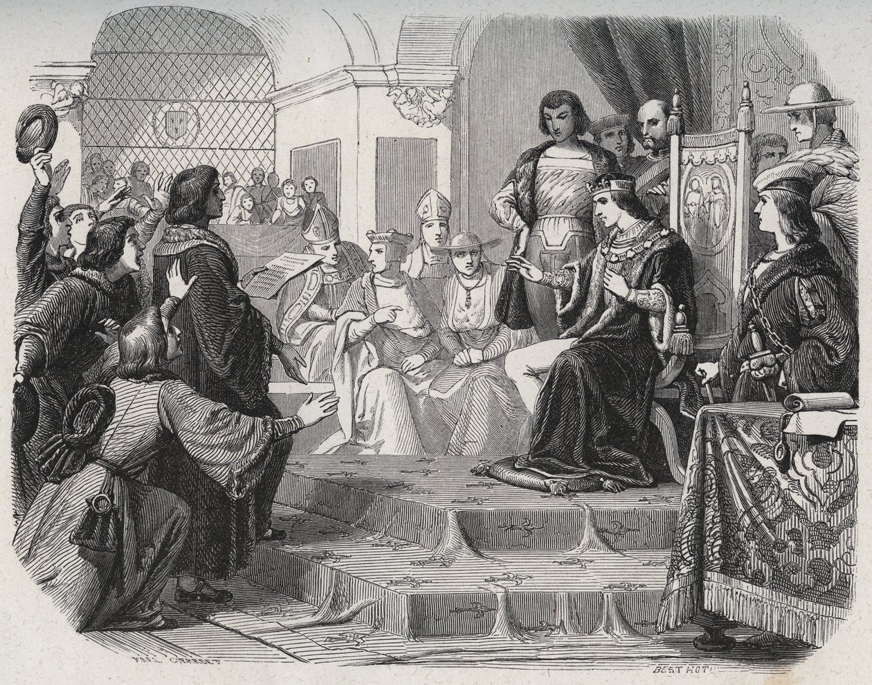 Re Luigi XII proclamato padre del popolo agli Stati Generali di Tours il 14 maggio 1506 da French School