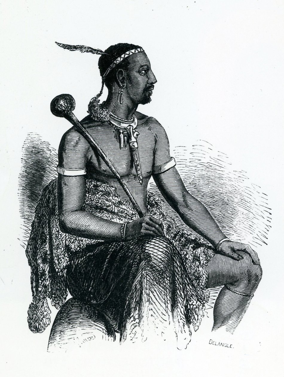Re Moshoeshoe I (c.1786-1870) da French School