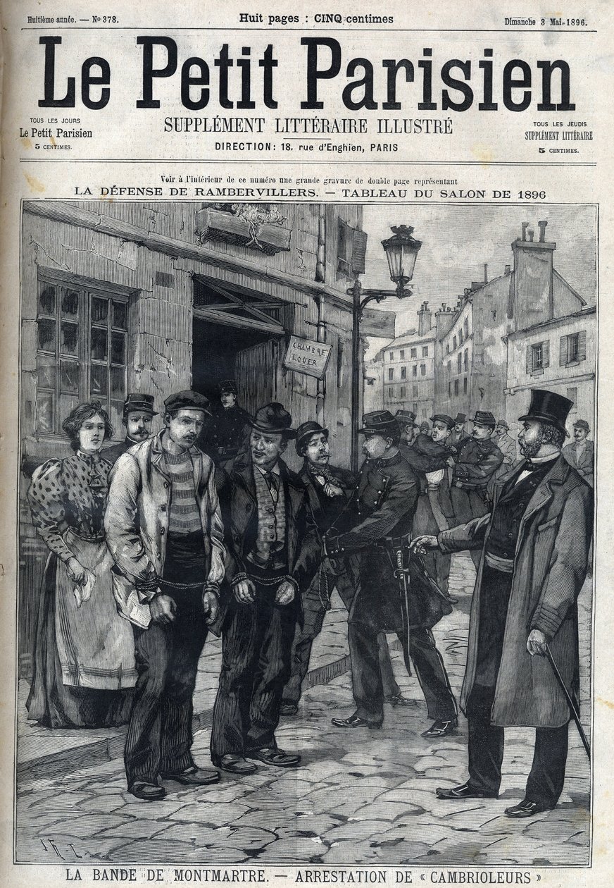 La Banda di Montmartre: La polizia arresta i ladri a Parigi, in "Le Petit Parisien". da French School