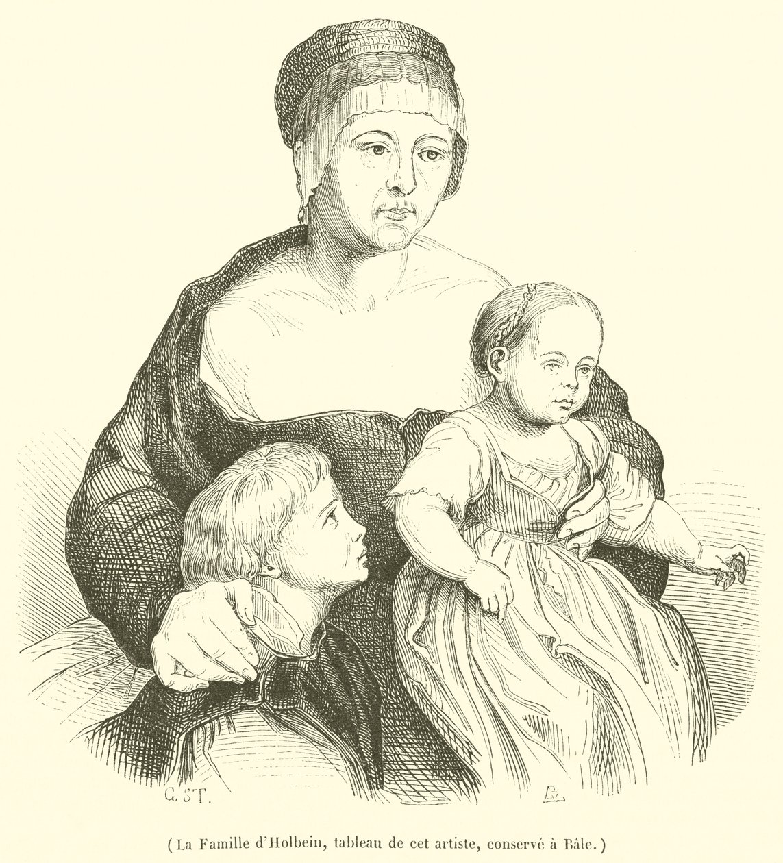 La famiglia di Holbein (incisione) da French School