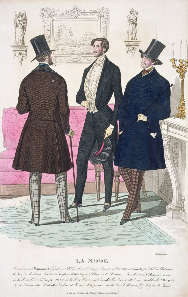 La Moda: Pubblicità per la Moda Maschile del XIX Secolo da French School