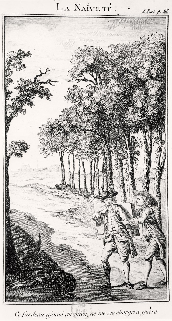 La Naivete (incisione) da French School