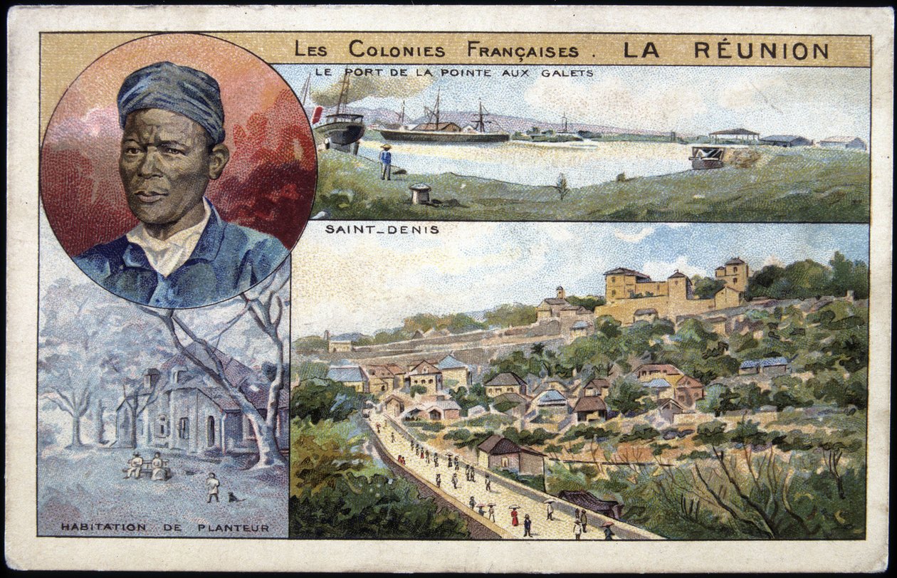 La Riunione, vista di St Denis - cartolina cromo., inizio XX secolo da French School
