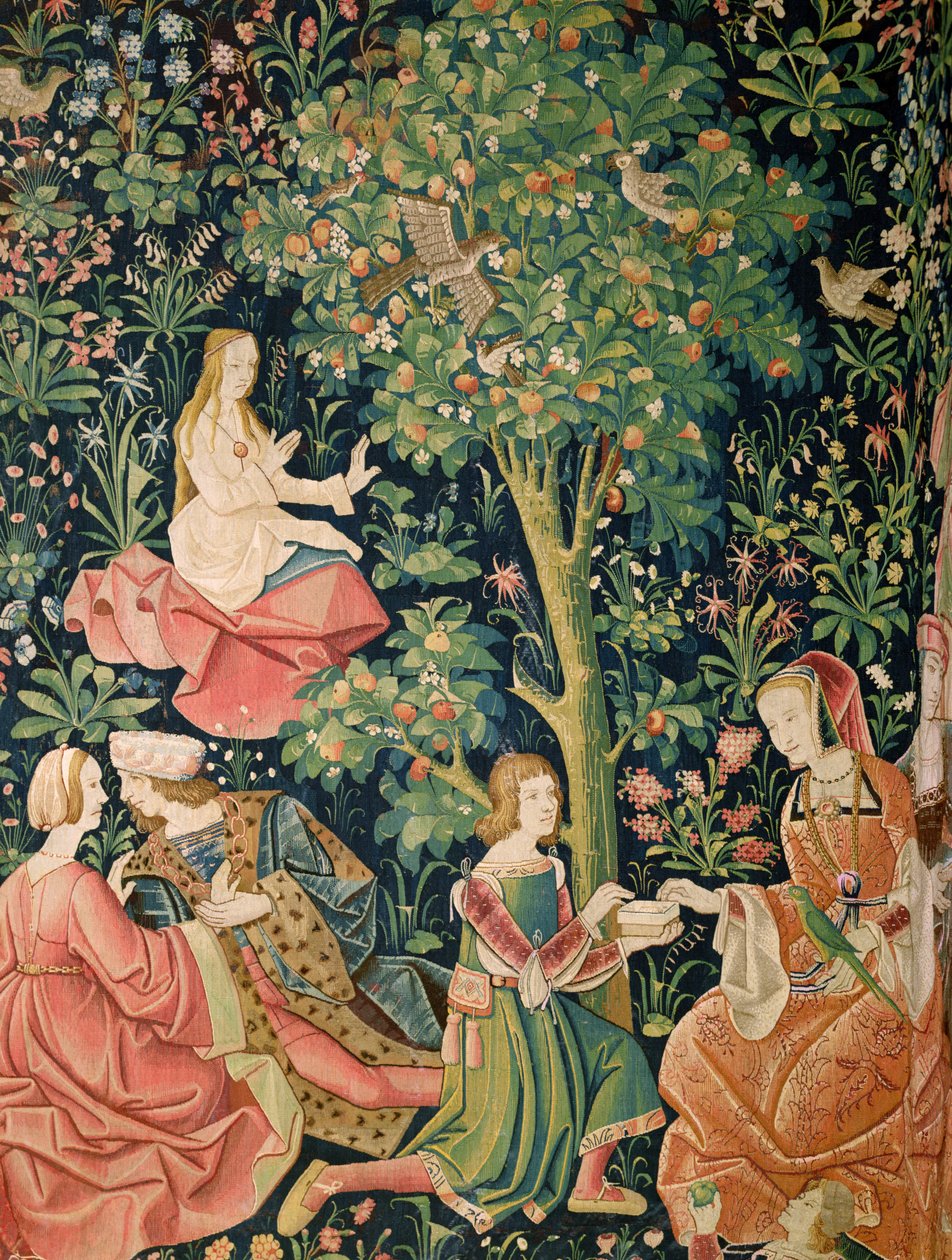 La Vie Seigneuriale: Scena Galante, c.1500 da French School