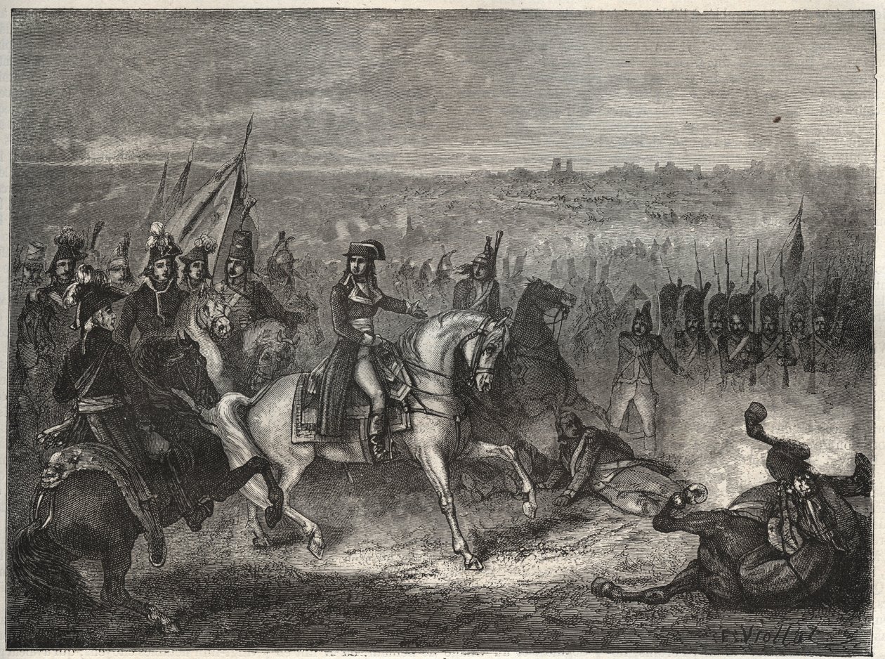 La battaglia di Lonato - NAPOLEONE A LONATO - Anche chiamata la seconda battaglia di CASTIGLIONE: nella sua campagna italiana, Napoleone sconfigge gli austriaci sotto Wurmser, costringendoli a ritirarsi a Mantova. 3 agosto 1796 - Nuova Enciclopedia Naziona da French School