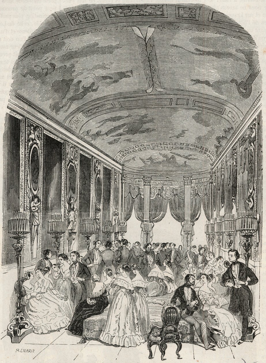 La galleria detta di Lebrun, usata come sala di conversazione durante il ballo - Hotel Lambert sull