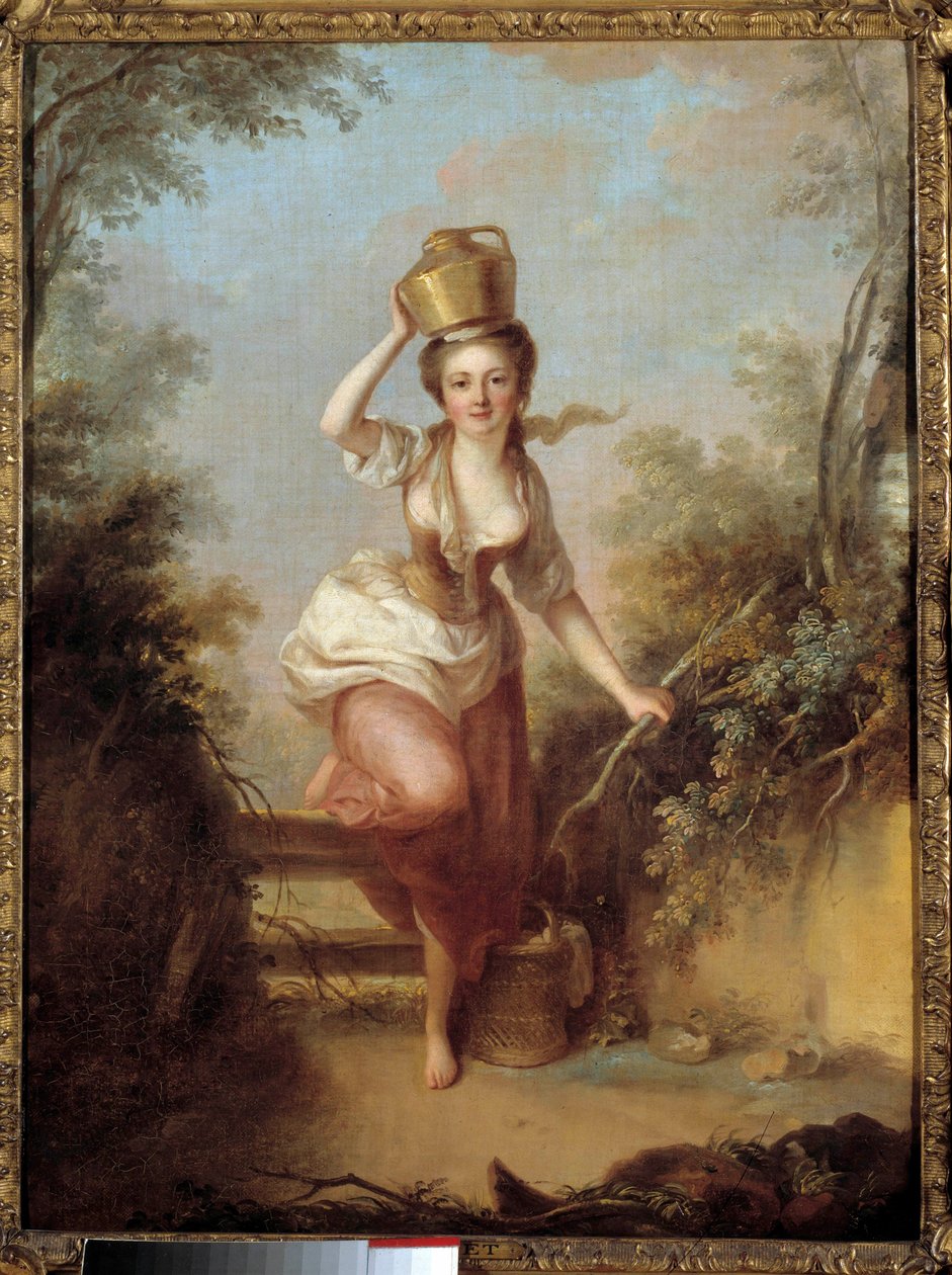 La lattaia. Dipinto di Huet da French School