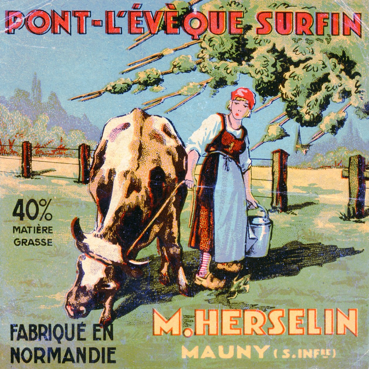Etichetta per il formaggio Pont-l