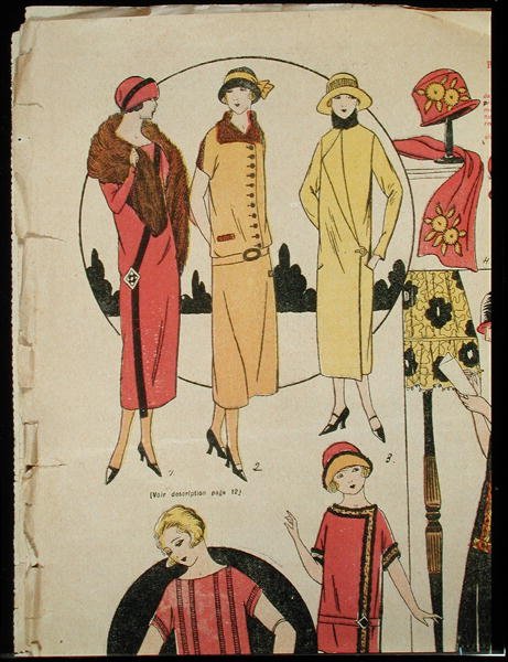 Abiti da donna e un cappotto, illustrazione da 