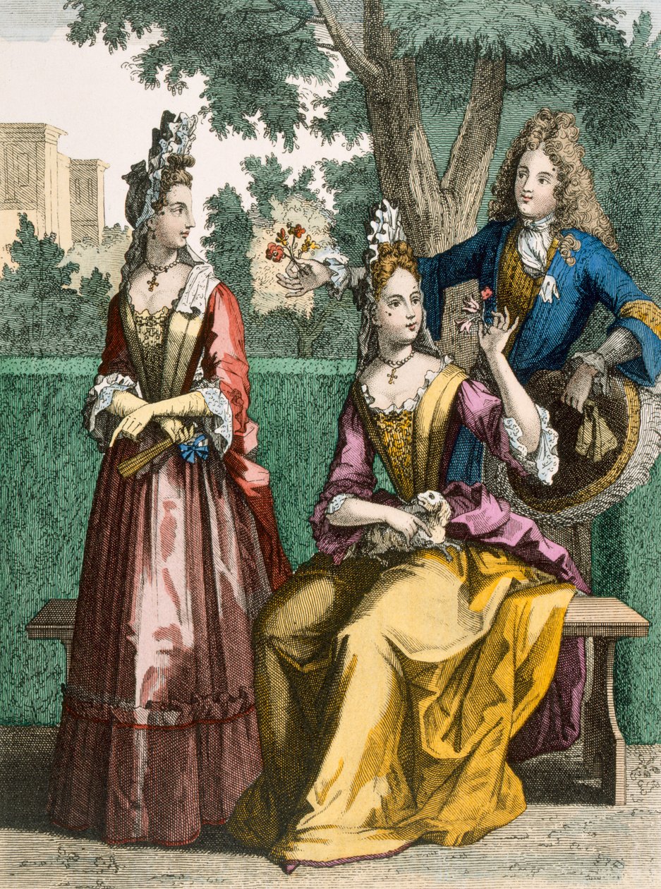 Abiti formali da giorno per signore, 1690 da French School