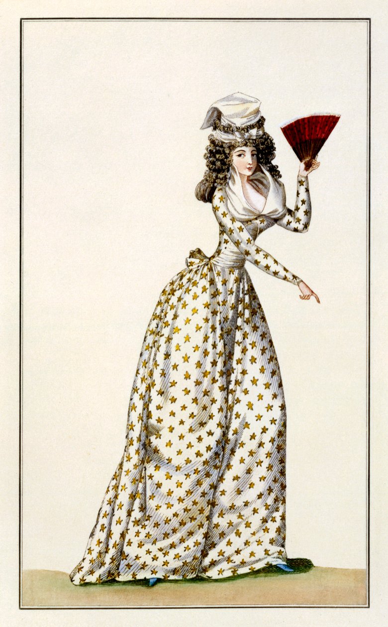 Abito Etoile da Journal de la Mode et du Gout, 1791 da French School