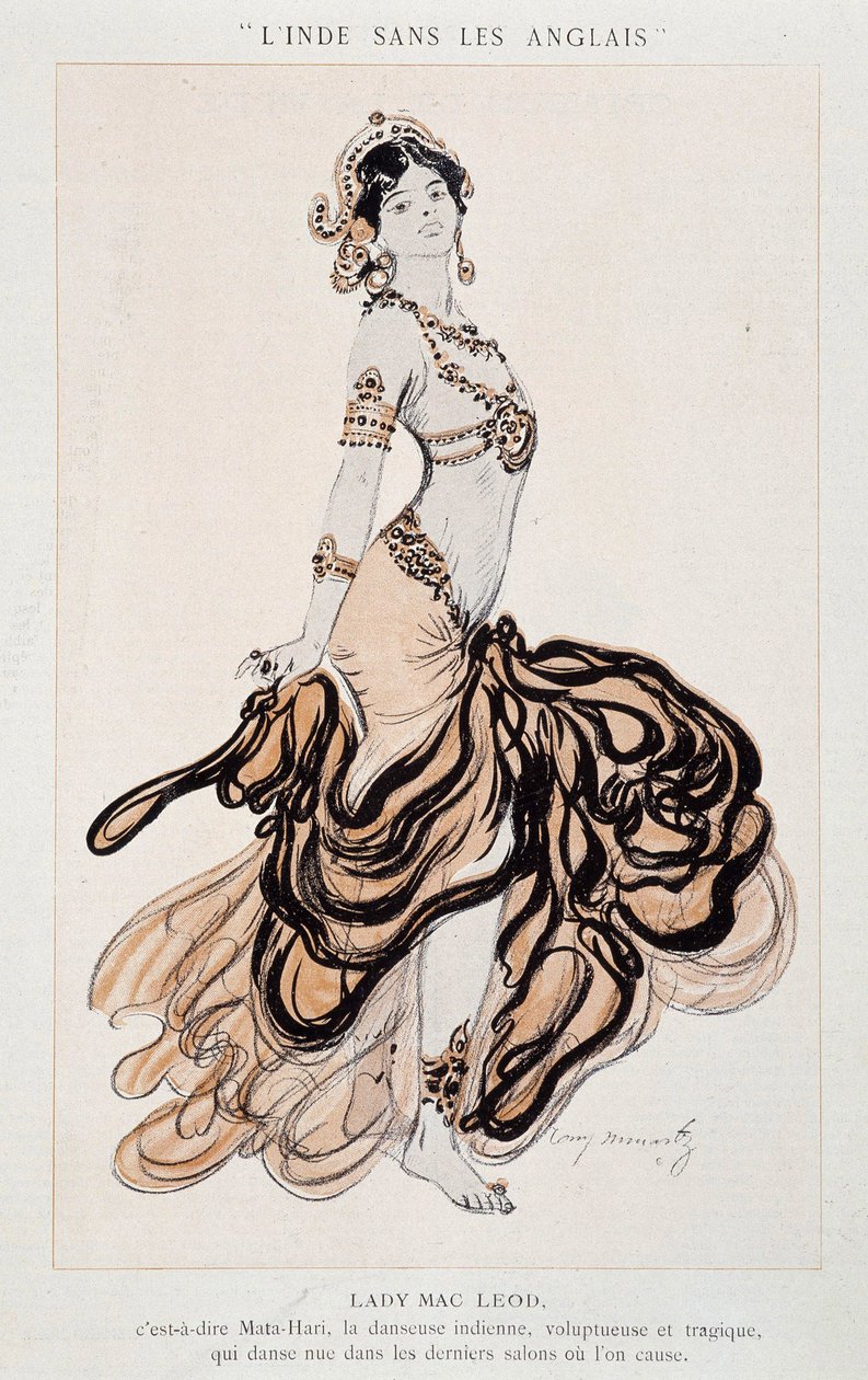 Lady Mac Leod, ovvero Mata Hari che balla - in "La Vie Parisienne" del 24/06/1905 (incisione) da French School