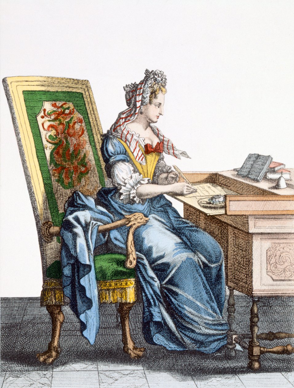 Signora alla scrivania da French School