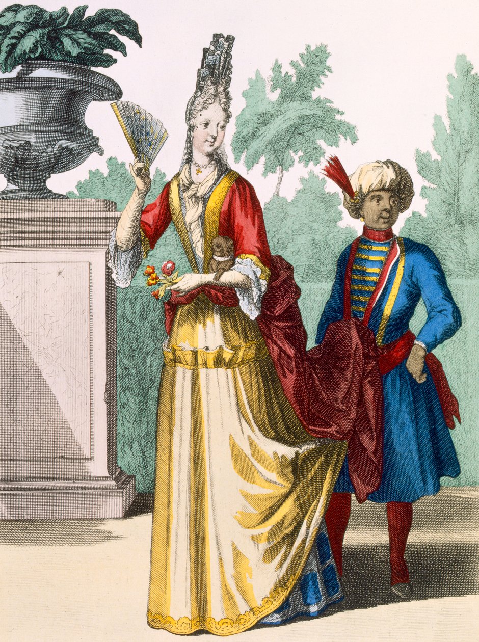 Signora in abito estivo, c.1690-1700 da French School