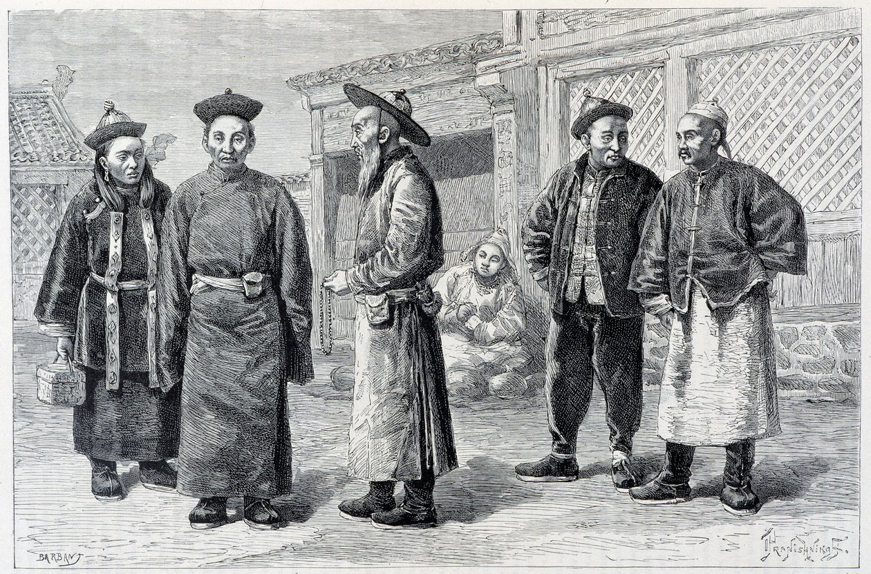 Lama e Mongoli di Ala-Chan - in "Le Tour du Monde", 2° semestre 1887 da French School