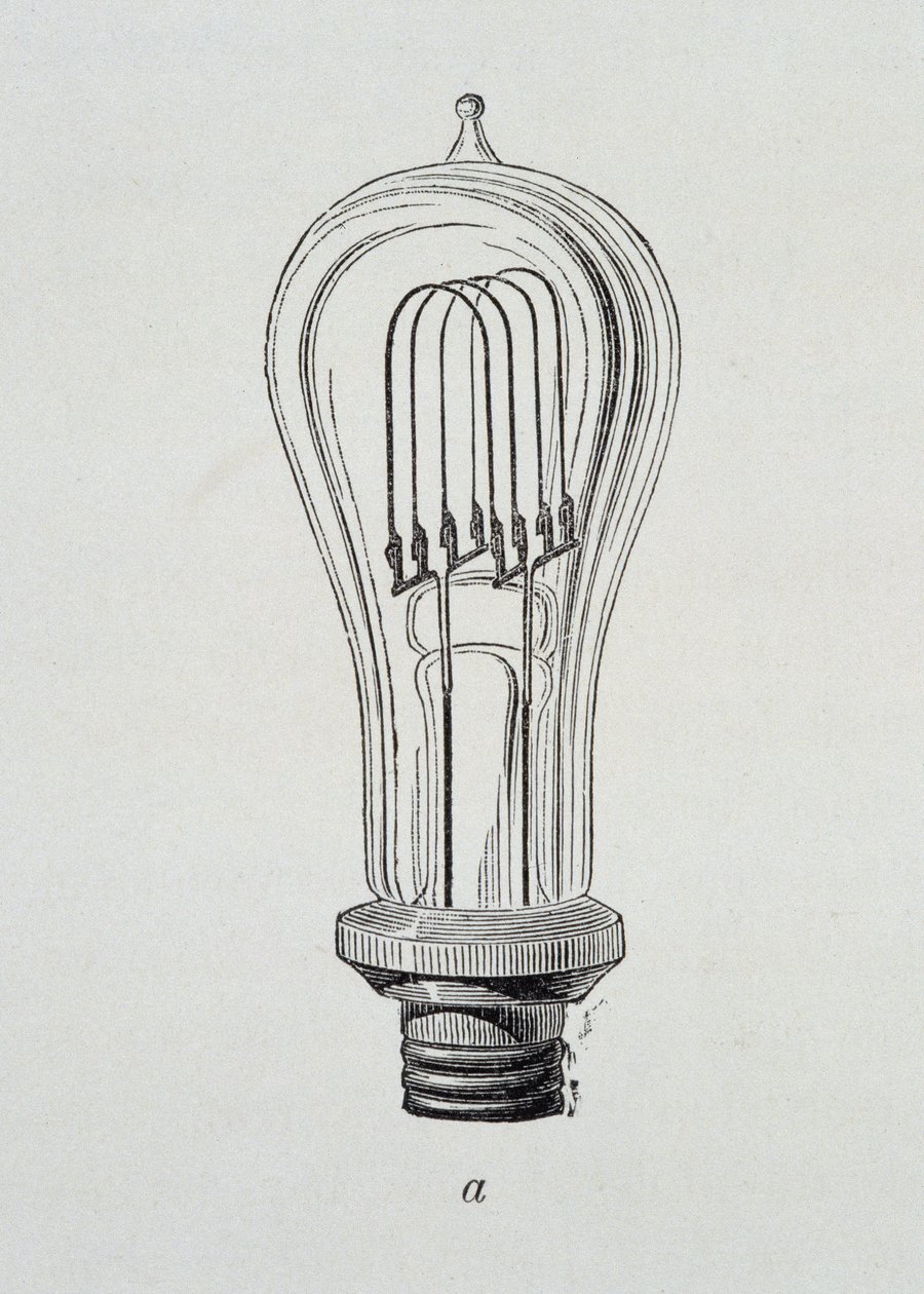 Lampada Edison - in "Le nuove conquiste della scienza" di Figutree da French School