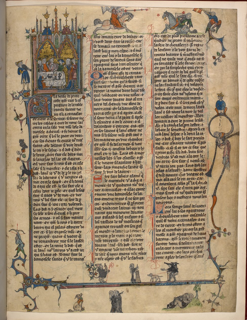 Lancelot-Graal (Il Ciclo della Vulgata in Prosa), Add MS 10294/1 f.1dr da French School