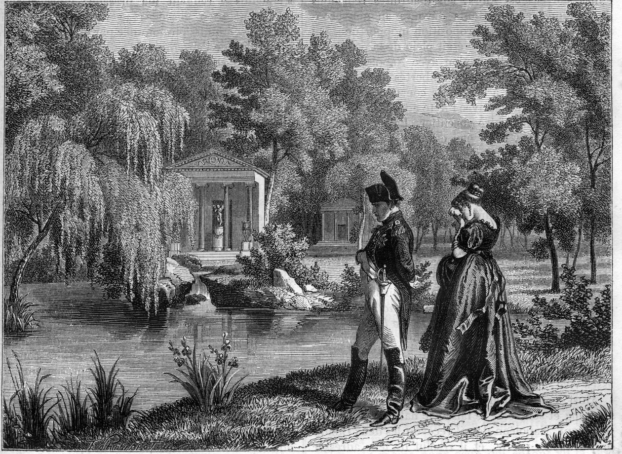 Ultimo soggiorno di Napoleone al Palazzo della Malmaison - ultima visita di Napoleone e della regina Ortensia a La Malmaison, giugno 1815 - in "Histoire de l