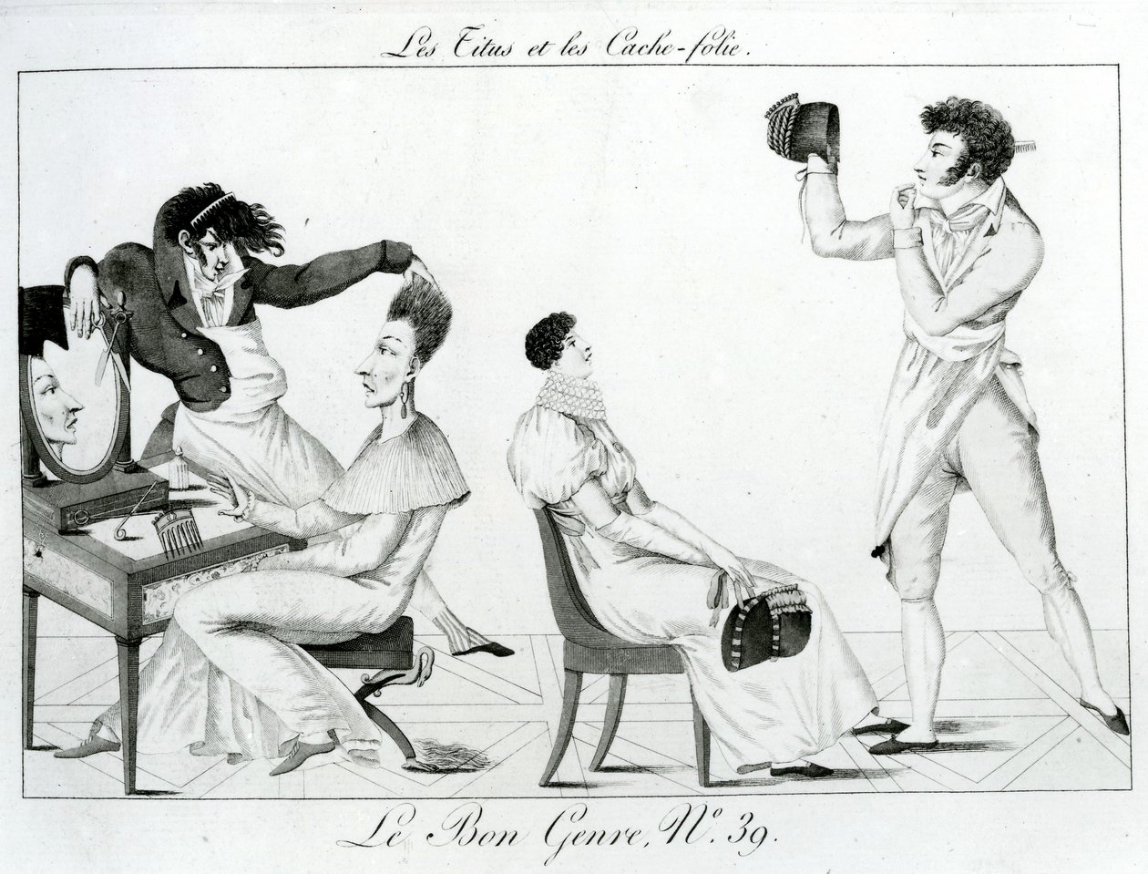 Le Bon Genre - Les Titus et les caches-folie, 1812 da French School