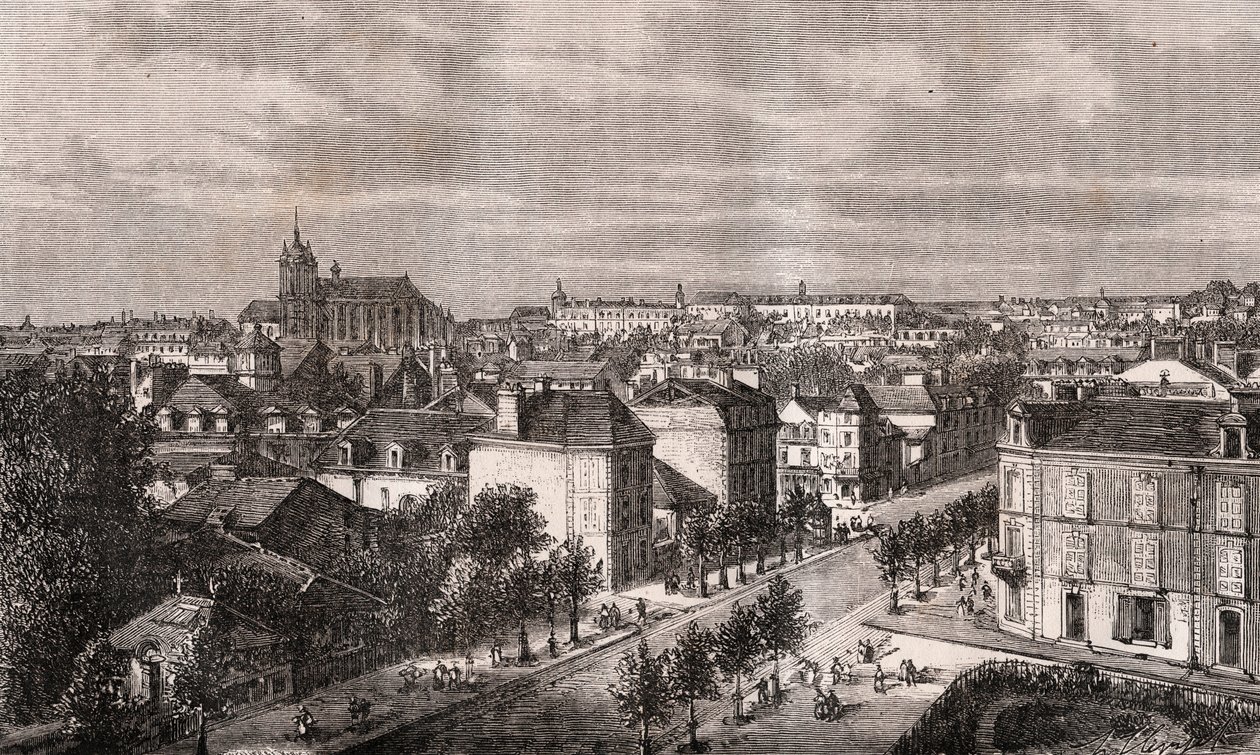 Le Mans - Paesi della Loira - incisione in 