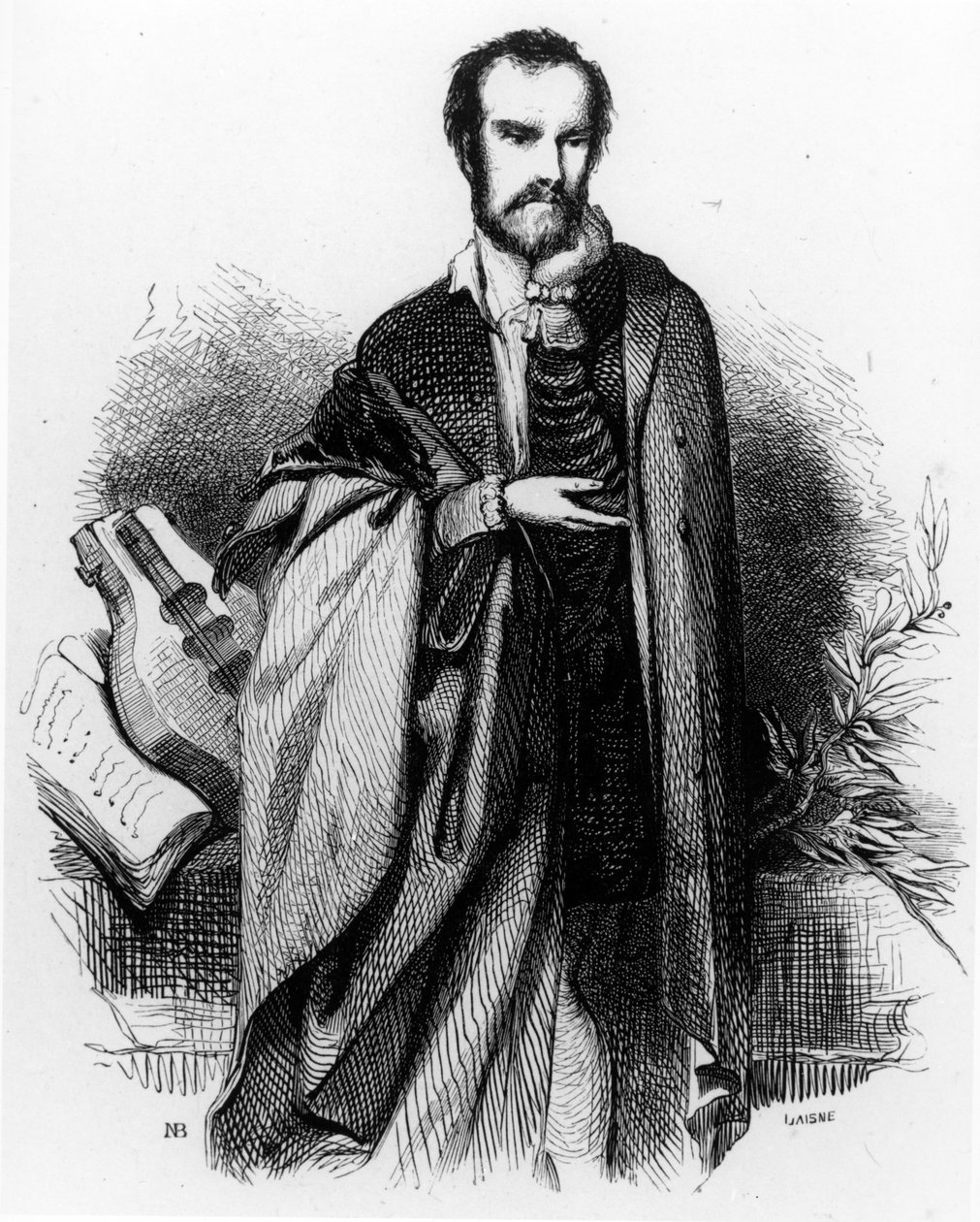 Le Tasse, frontespizio di Gerusalemme Liberata di Torquato Tasso, edizione del 1841 da French School