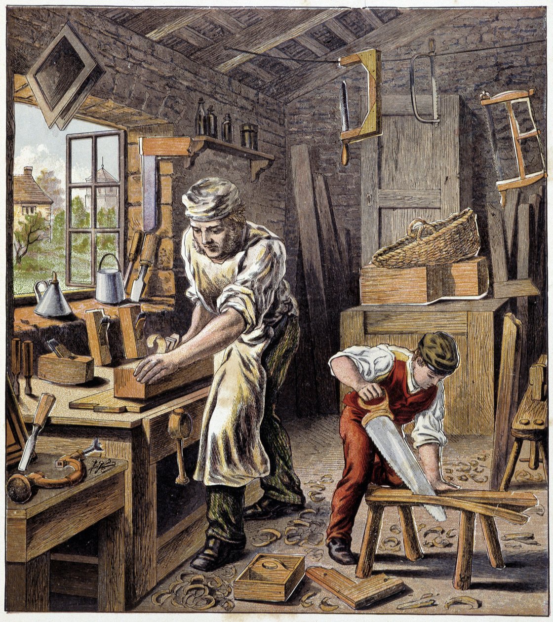 Le joinisier - in "Magazine des petits enfants", ed. Hachette, ca. 1900 da French School