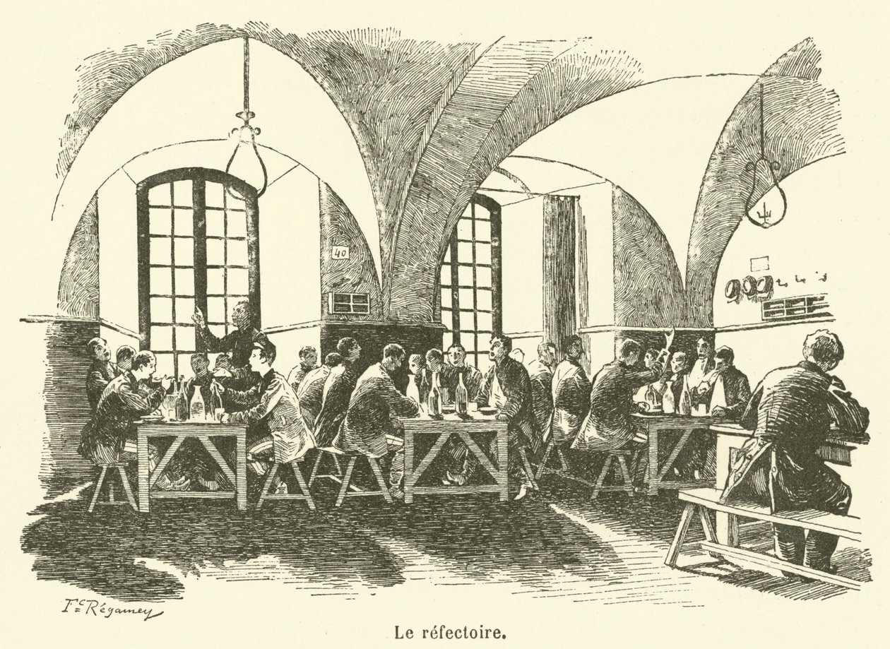 Il refettorio (incisione) da French School