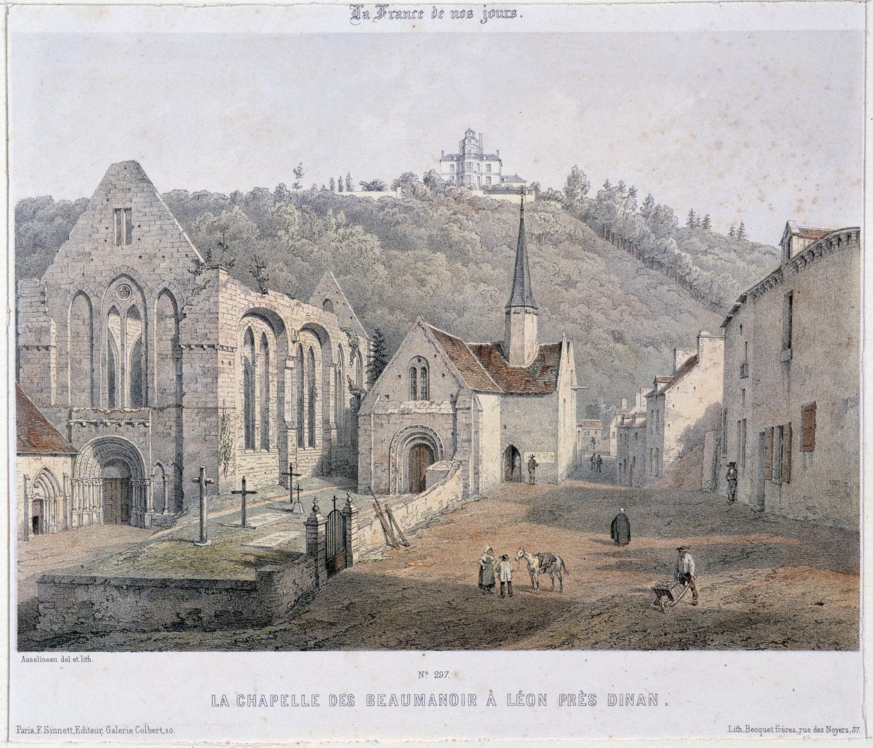 Abbazia di Léhon e Cappella Beaumanoir vicino a Dinan da French School