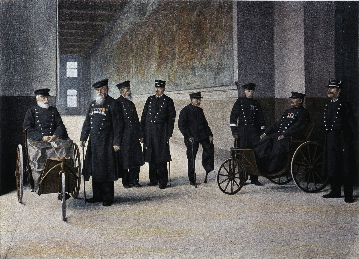 Les Moines Lais: militari invalidi - in "Album militare" - gli invalidi da French School